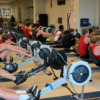 Rowers erging.
