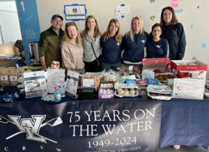 Volunteers selling concessions at triathlon.