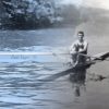 Paul Yager in a single scull boat.