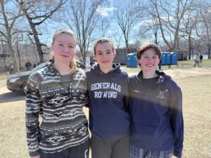 Girls team captains Isabel, Anna, and Bellum.