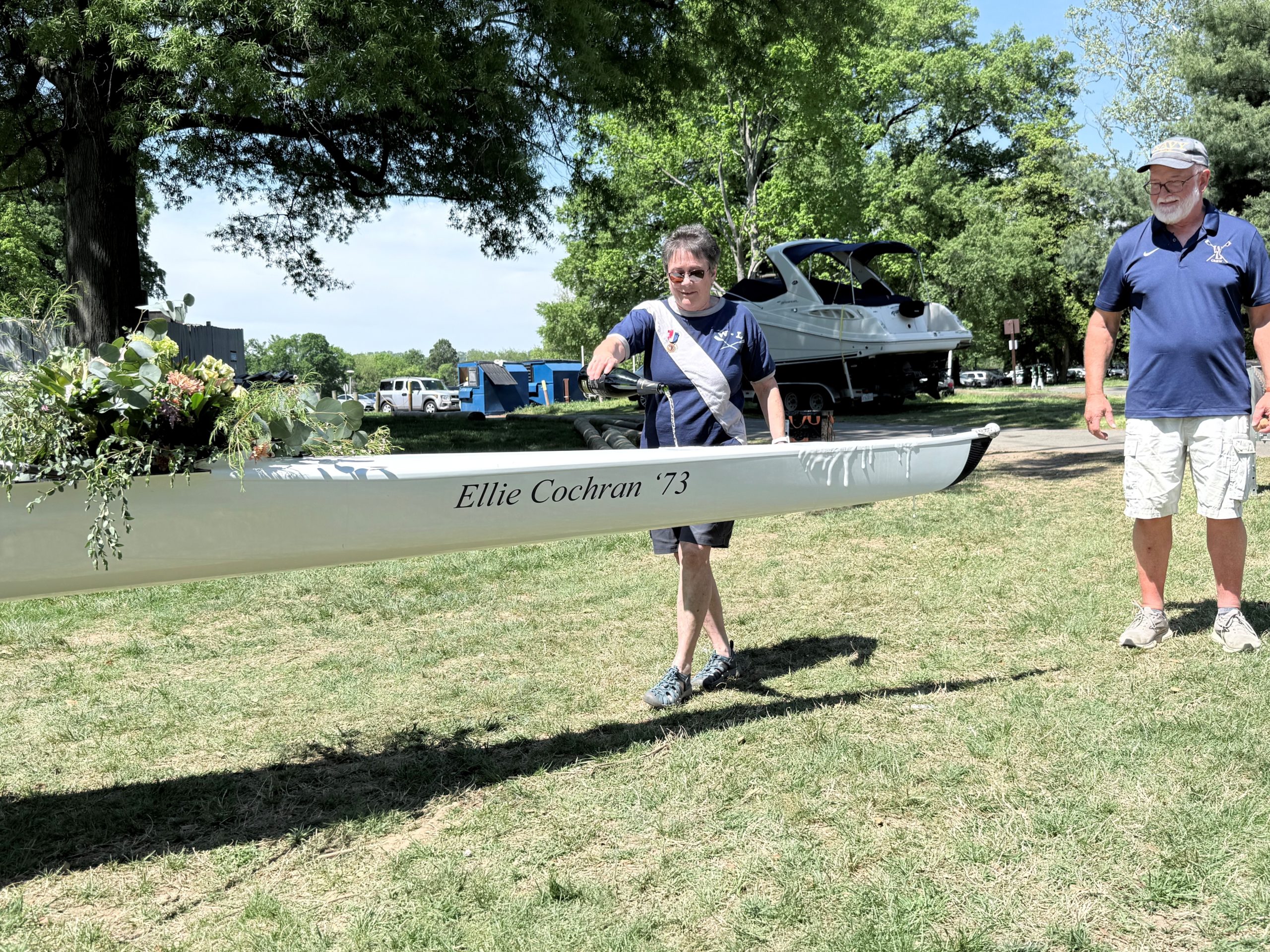 W-L Crew Team Christens New Racing Shell  Honoring Trailblazing Alumna Ellie Cochran